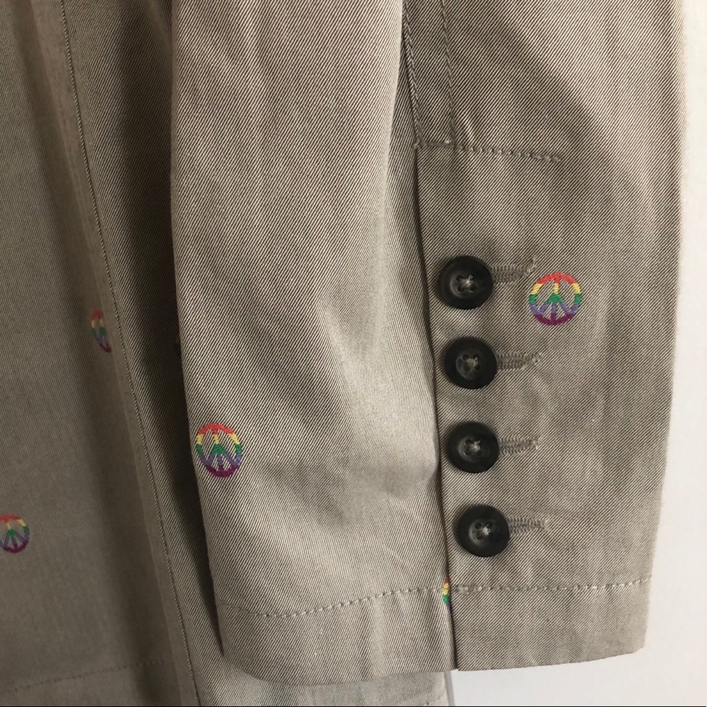 John Lennon Men’s Blazer Cotton Khaki Size XXL NWT $180.00 - Picture 9 of 13